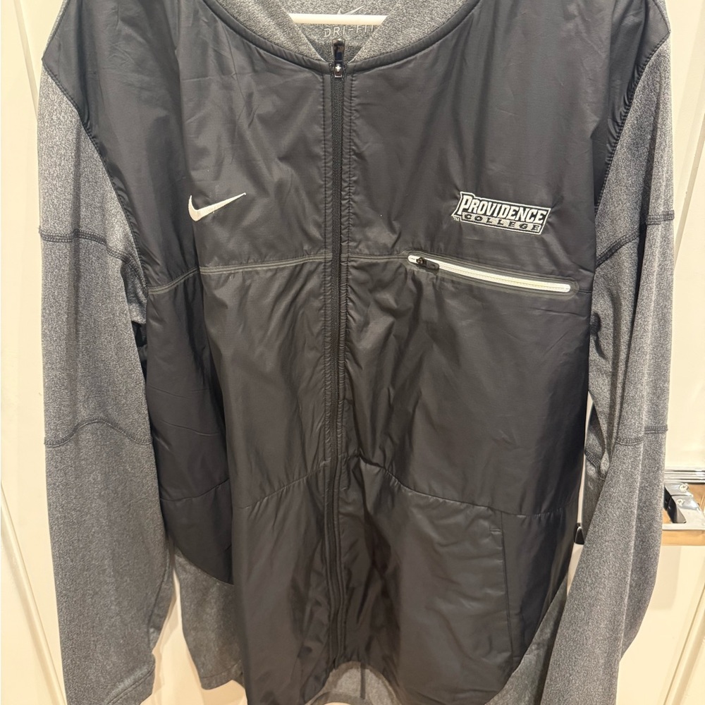 Nike Providence College Black and Gray Dri-FIT Zip Jacket